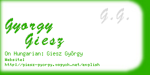 gyorgy giesz business card