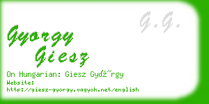 gyorgy giesz business card